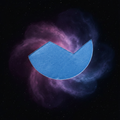 Satellite3 face powder refill in Look to the Stars — rich metallic blue shimmer