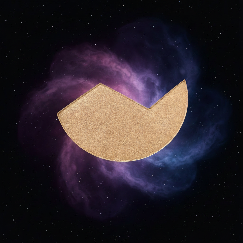 Satellite3 face powder refill in Alien Eyes — warm olive sandy gold shimmer