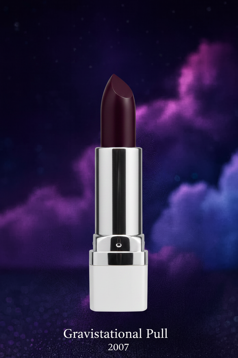 Satellite3 rocket lipstick refill in Gravitational Pull — deep black cherry