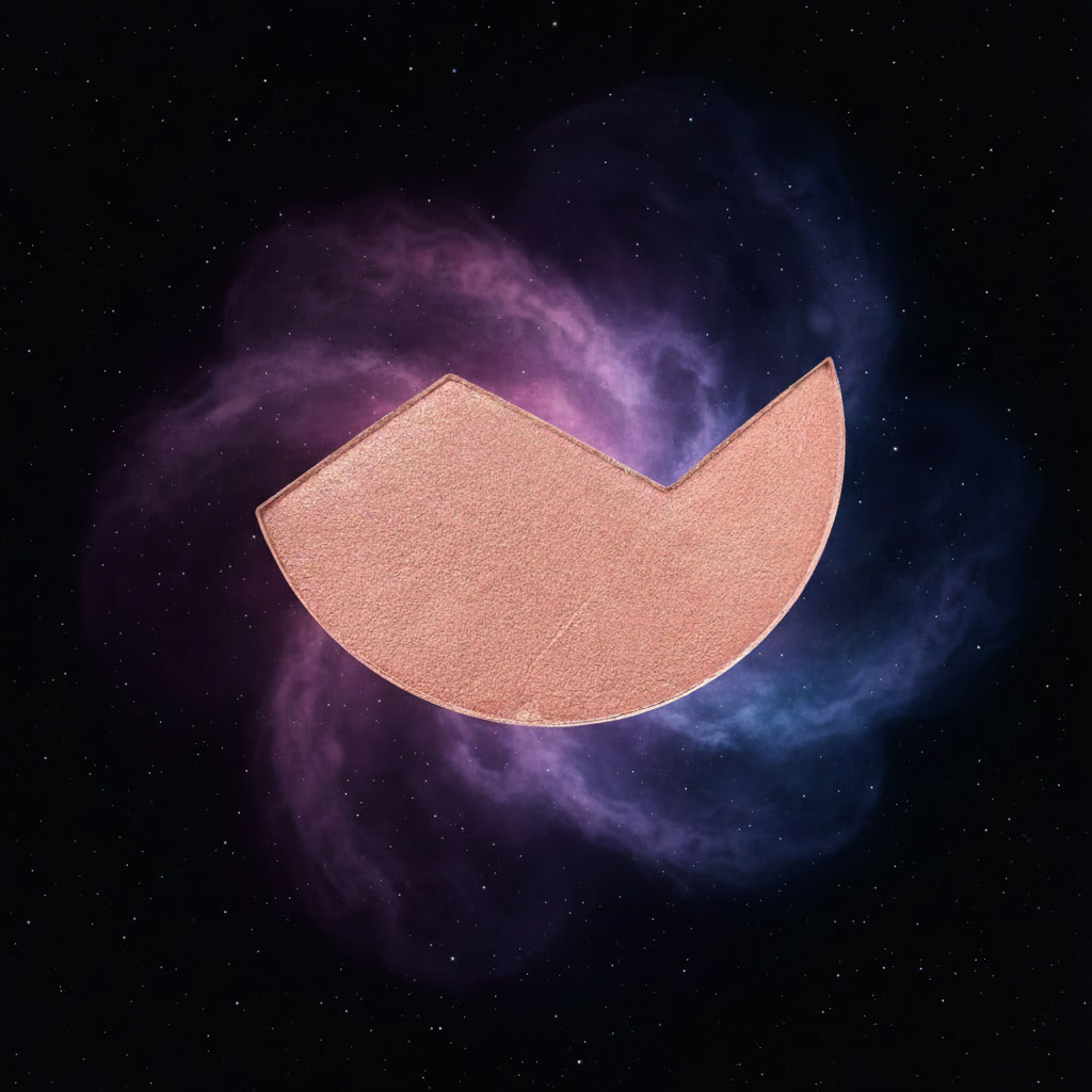  Satellite3 face powder refill in 2023  Hyper Drive Me Crazy — deep rosy pink matte- dark pink burgundy shimmer face powder pan floating in space