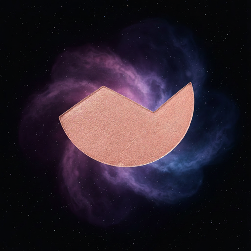  Satellite3 face powder refill in 2023  Hyper Drive Me Crazy — deep rosy pink matte- dark pink burgundy shimmer face powder pan floating in space