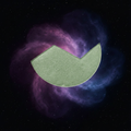 2021 Belittle Green Men - mid bottle green shimmer face powder pan floating in space